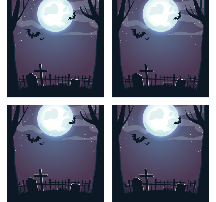 Halloween coaster spooky night scene - TenStickers