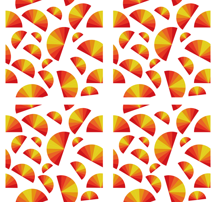 Coasters with geometric fan designs - TenStickers