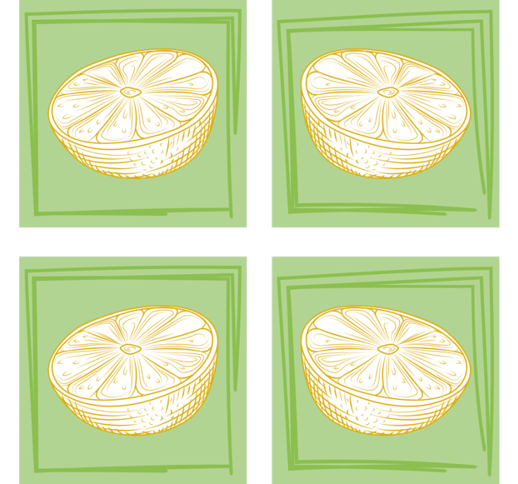 Personalised coasters lime slice design - TenStickers