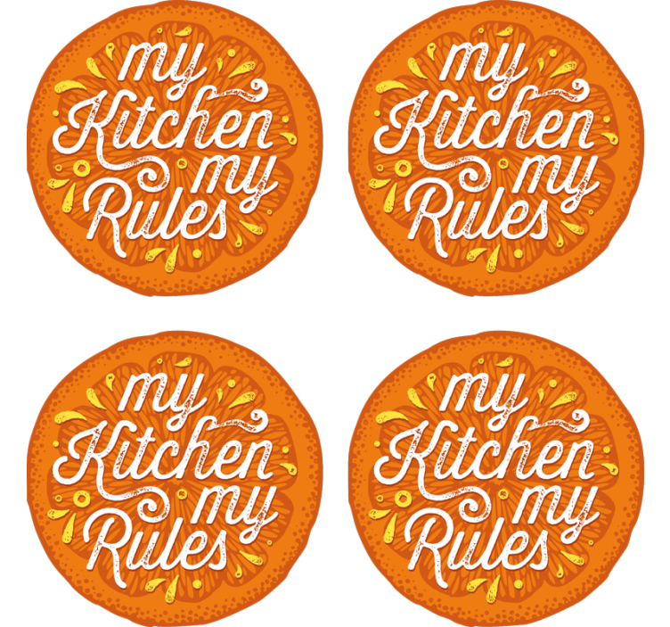 Kitchen rules apply beer mats - TenStickers