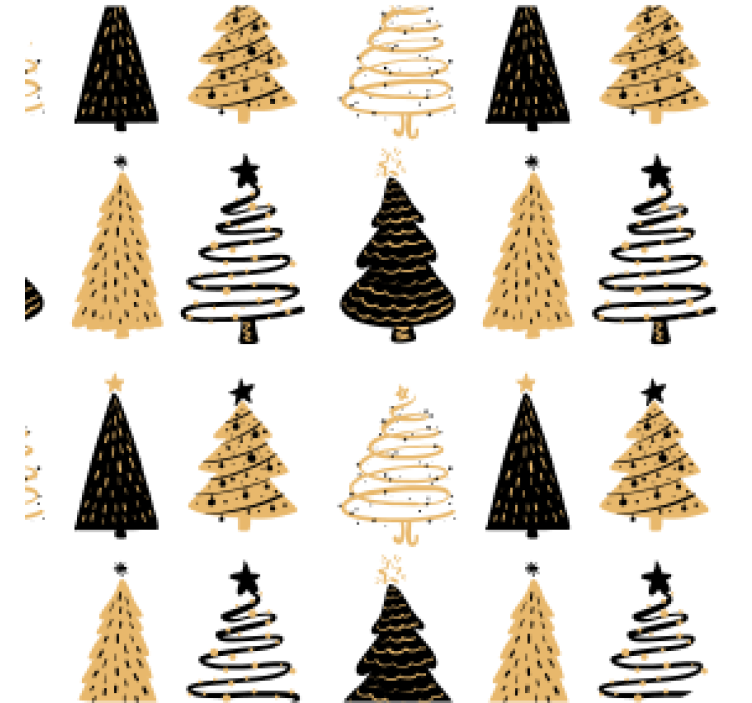 Christmas coasters with decorative tree design - TenStickers