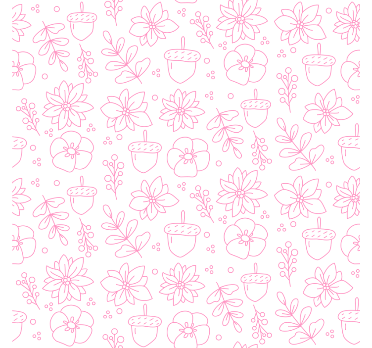 Floral line art pattern coasters - TenStickers