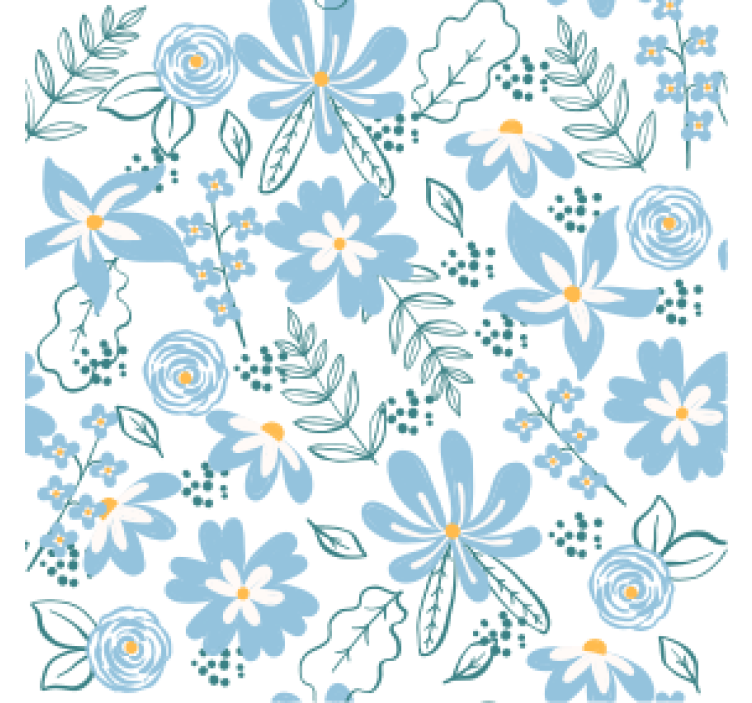 Botanical floral pattern coasters - TenStickers