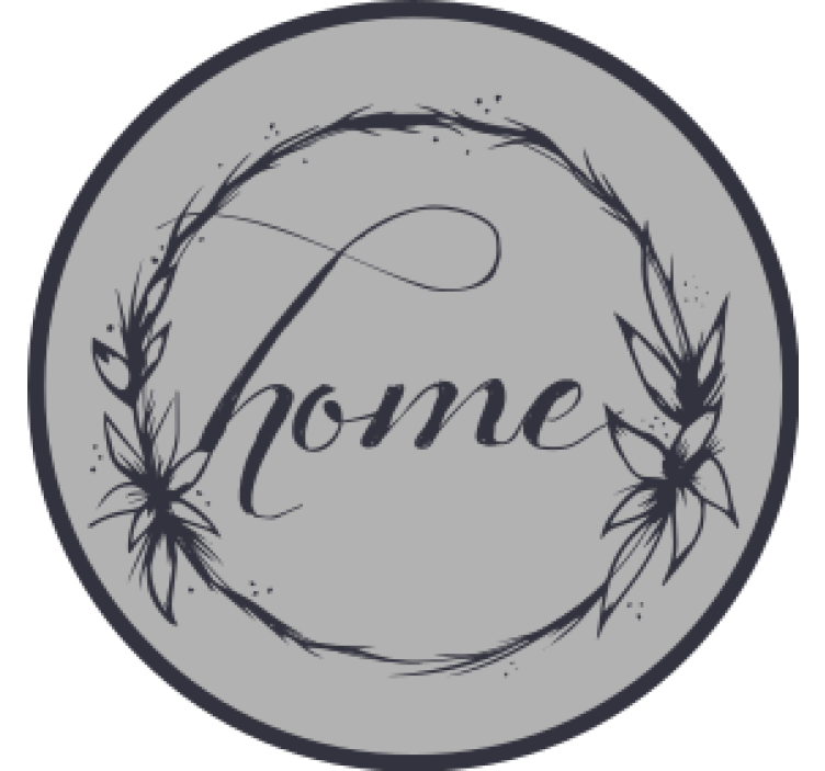 Text coasters elegant floral home circle - TenStickers