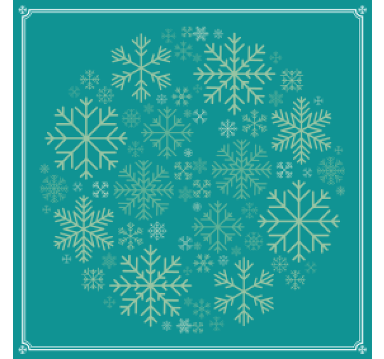 Christmas coasters with snowflake pattern design - TenStickers