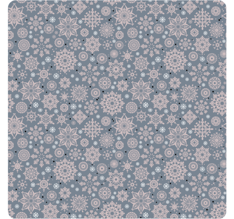Christmas coasters with winter floral design - TenStickers