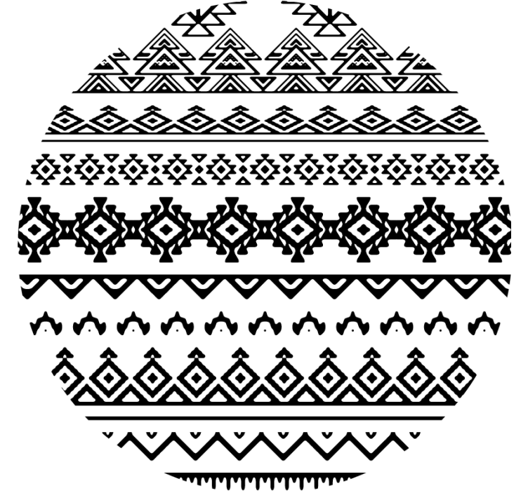 Geometric black patterns coasters - TenStickers