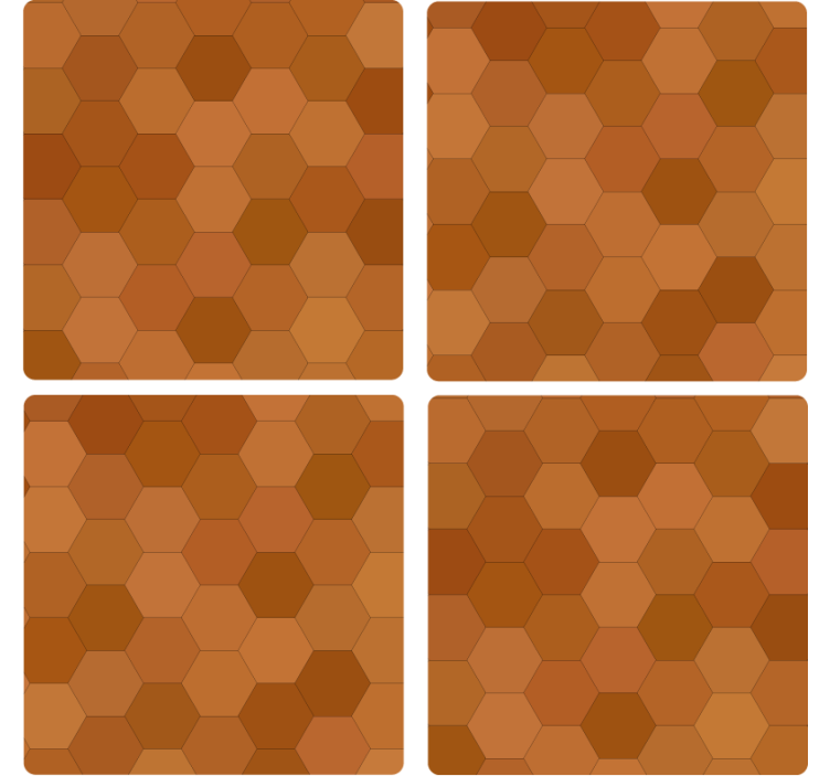 Hexagonal patterned surface coasters - TenStickers
