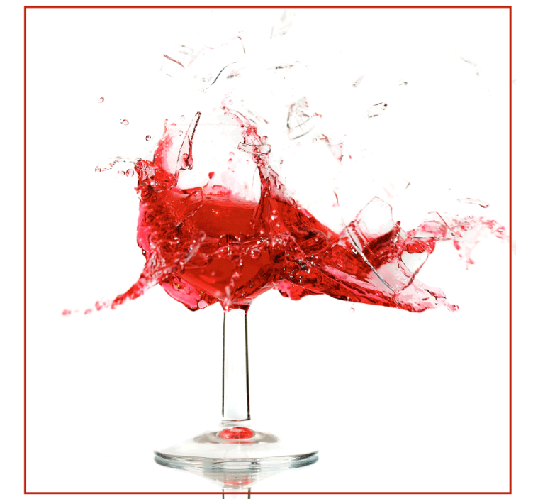 Splashing red beverage beer mats - TenStickers