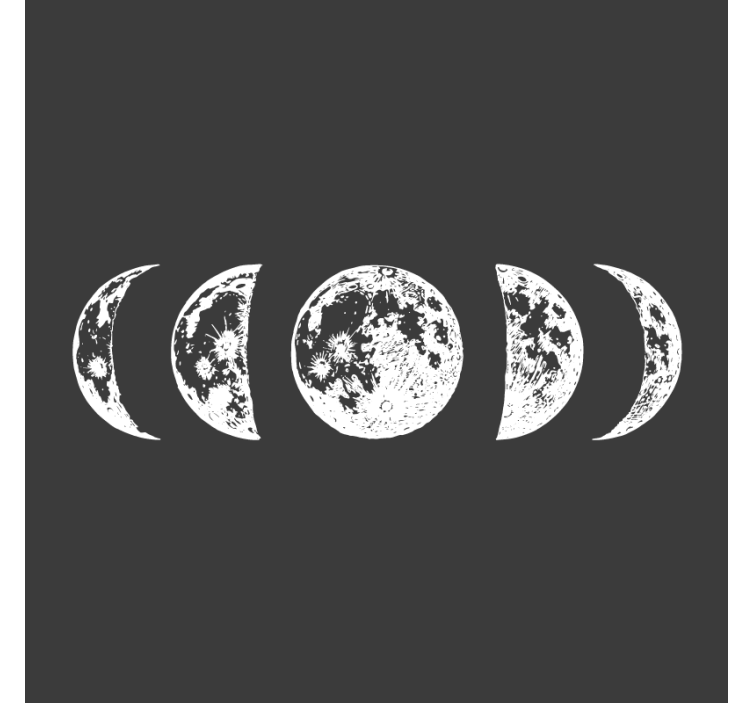 Coasters lunar phases illustration - TenStickers