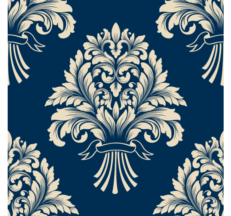 Vintage coasters with intricate leaf design - TenStickers