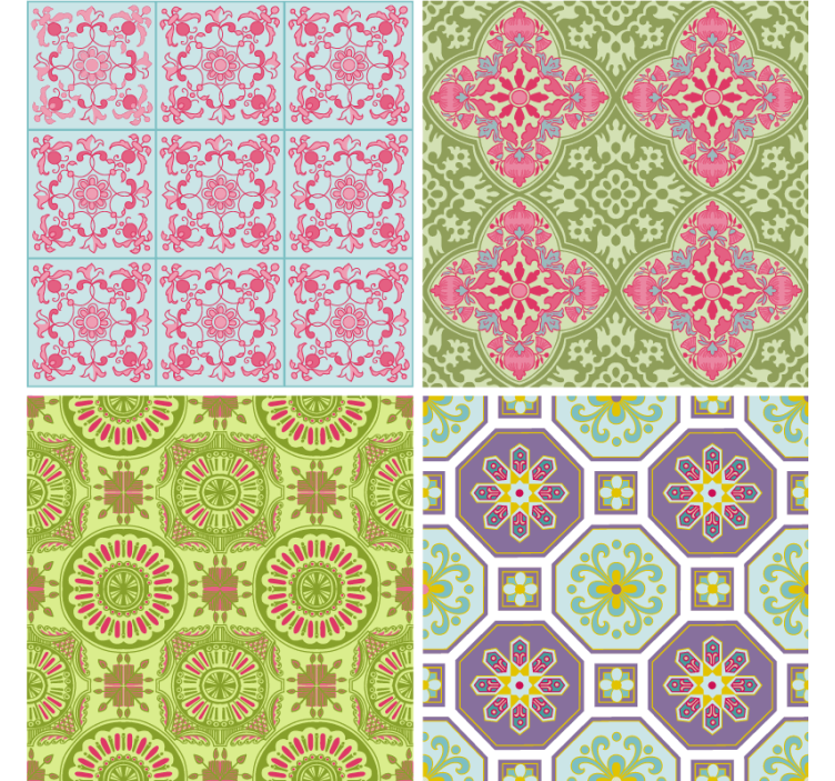 Coasters vibrant textured squares - TenStickers