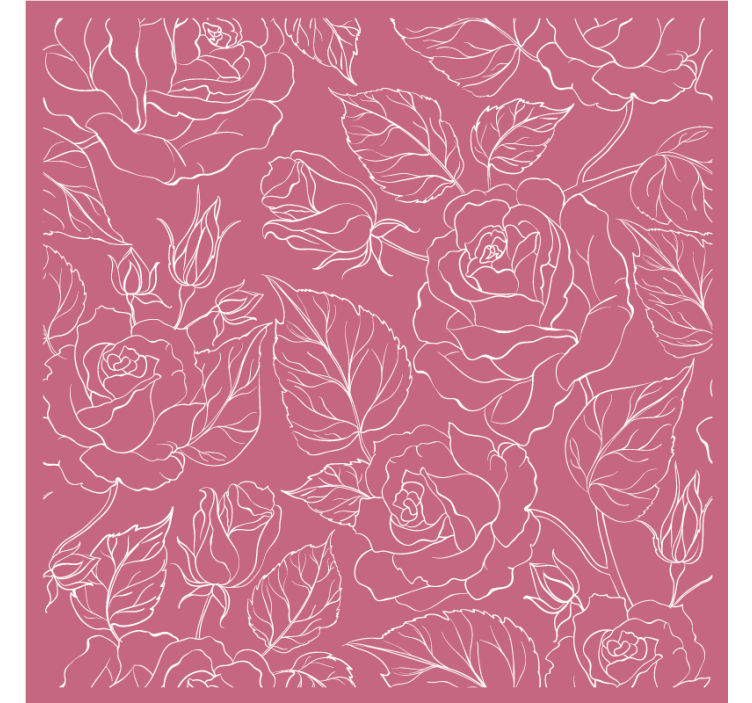 Coasters with artistic floral designs - TenStickers