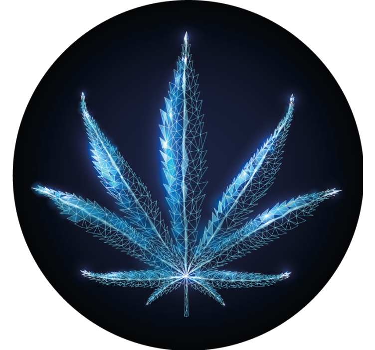 Vintage coasters with geometric leaf pattern - TenStickers