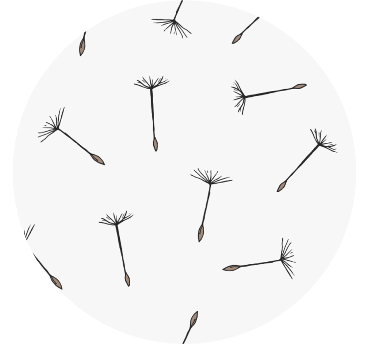 Coasters with delicate seed pattern design - TenStickers