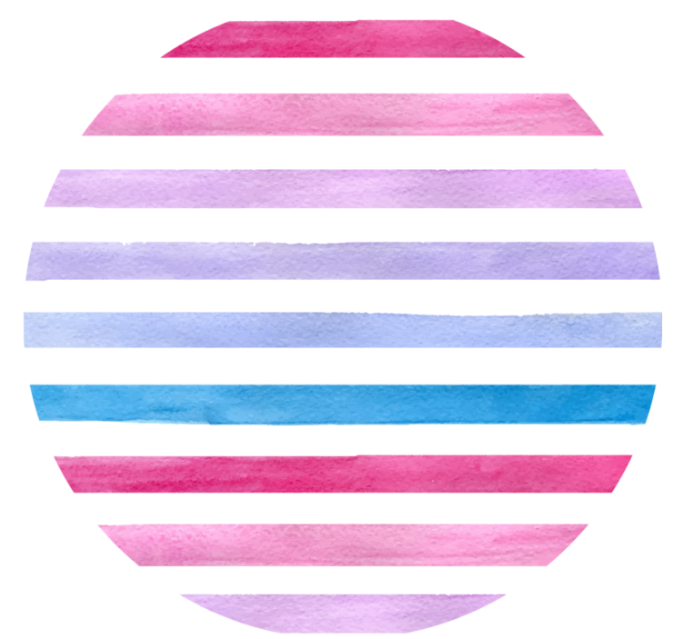 Watercolor stripe pattern coasters - TenStickers