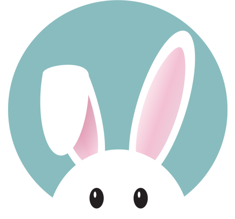 Cute bunny modern coaster - TenStickers