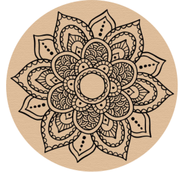 Coasters with detailed floral design - TenStickers