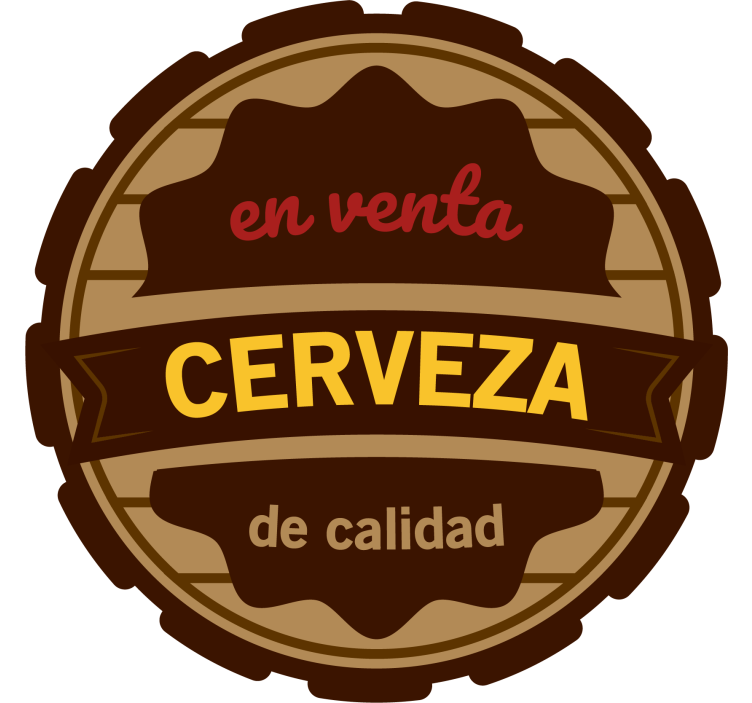Beer mats quality brew label - TenStickers
