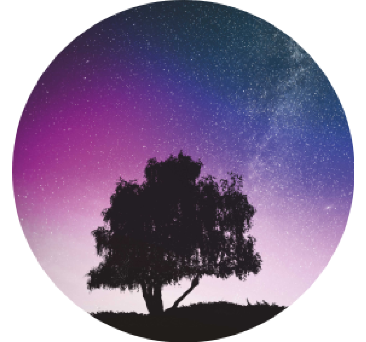Modern coasters starry night tree design - TenStickers