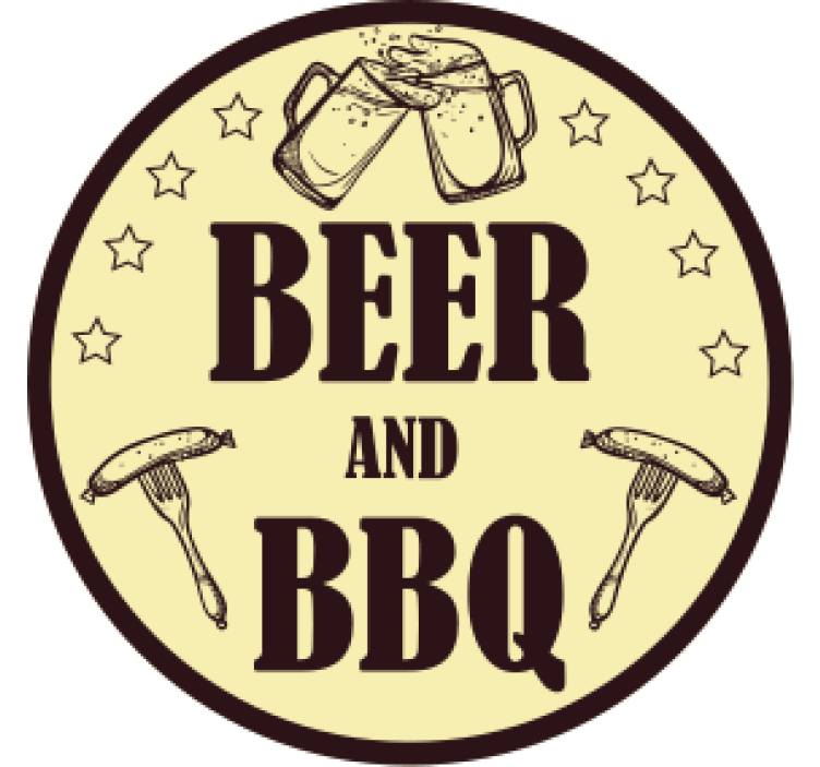 Beer & BBQ beer vinyl  mats - TenStickers
