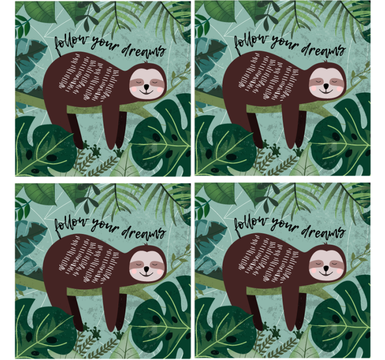 Geek coasters embrace your inner sloth - TenStickers