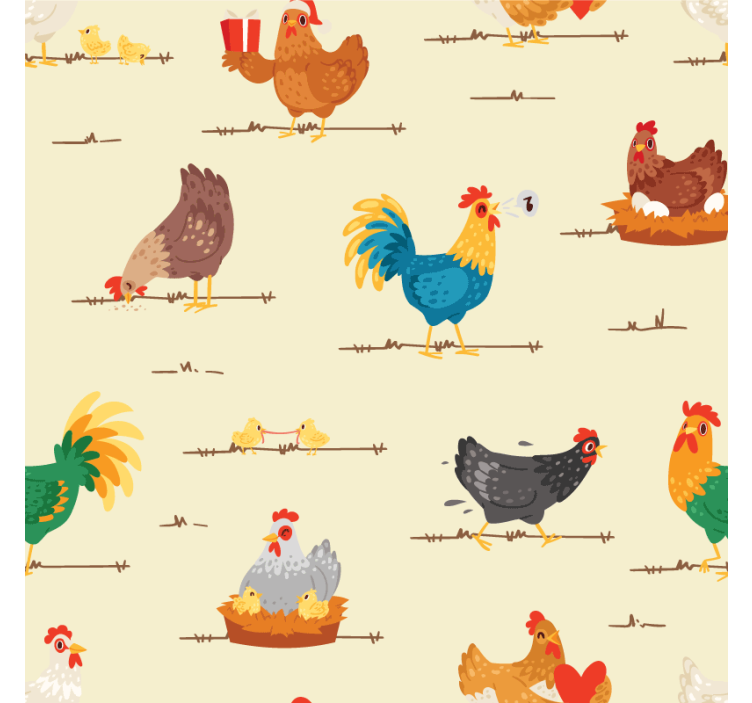 Modern coasters colorful farm animals - TenStickers