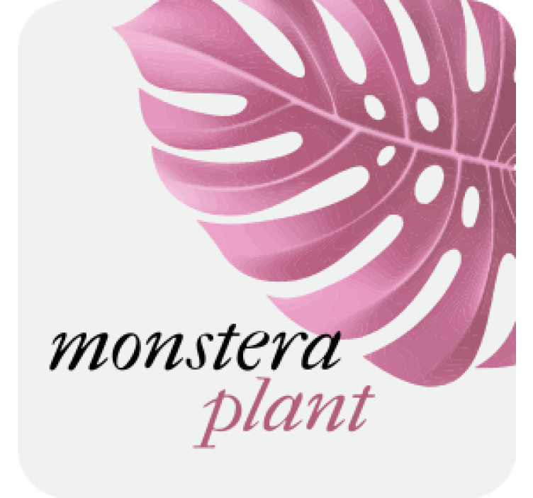 Personalised coasters monstera leaf design - TenStickers