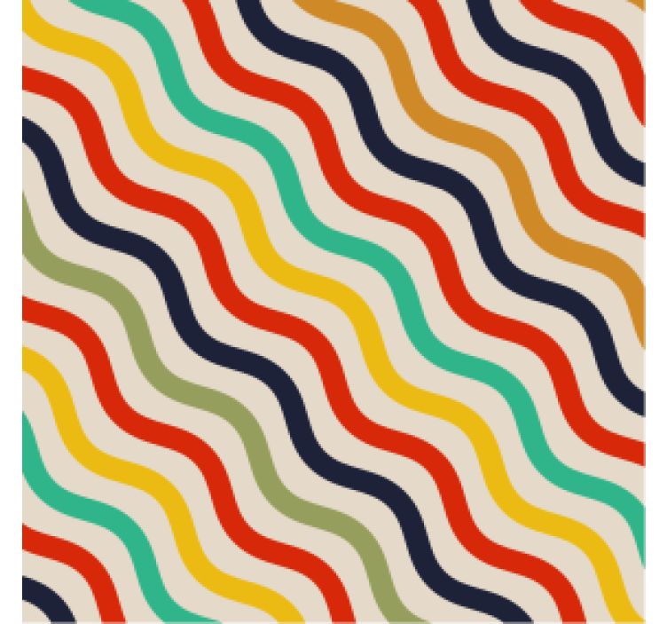 Coasters in vibrant wavy design - TenStickers
