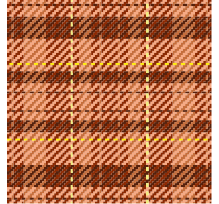 Coasters in brown plaid pattern - TenStickers