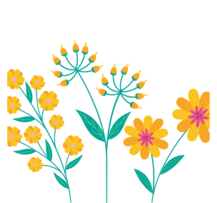 Beer mats vibrant blossom arrangement - TenStickers
