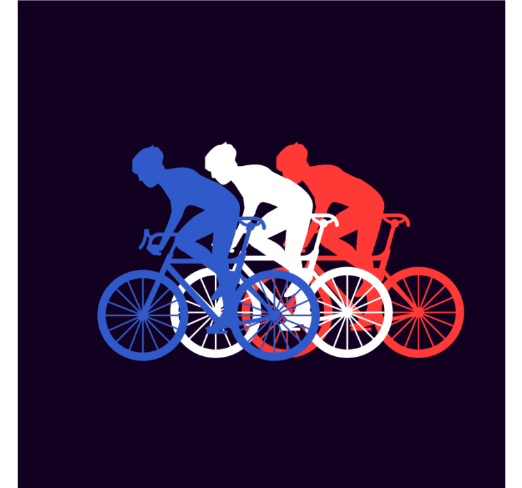 Modern coasters bicyclists on the move - TenStickers