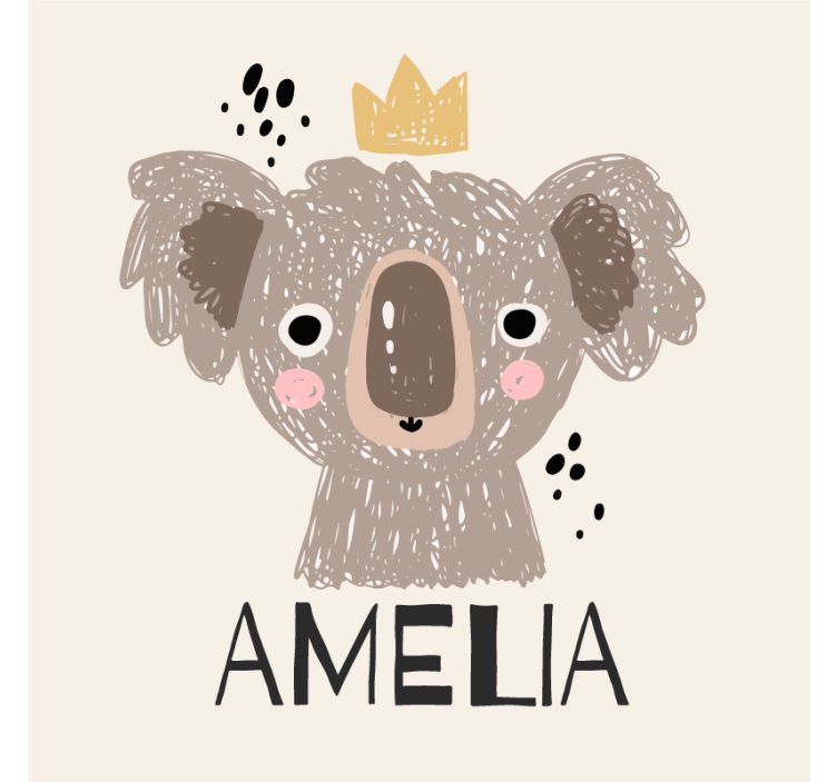 Geek coasters koala with crown - TenStickers