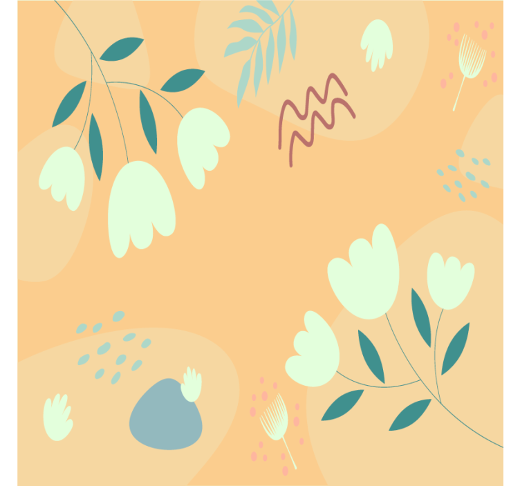 Modern coasters floral minimalist designs - TenStickers