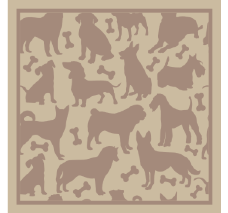Modern coasters inspired by playful dog shapes - TenStickers