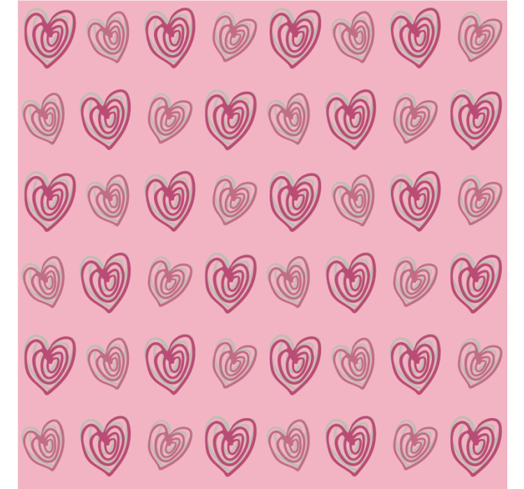 Modern coasters with layered heart designs - TenStickers