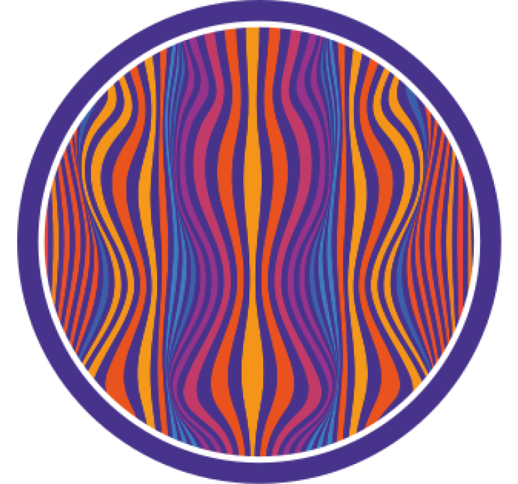 Vibrant wavy pattern coasters - TenStickers