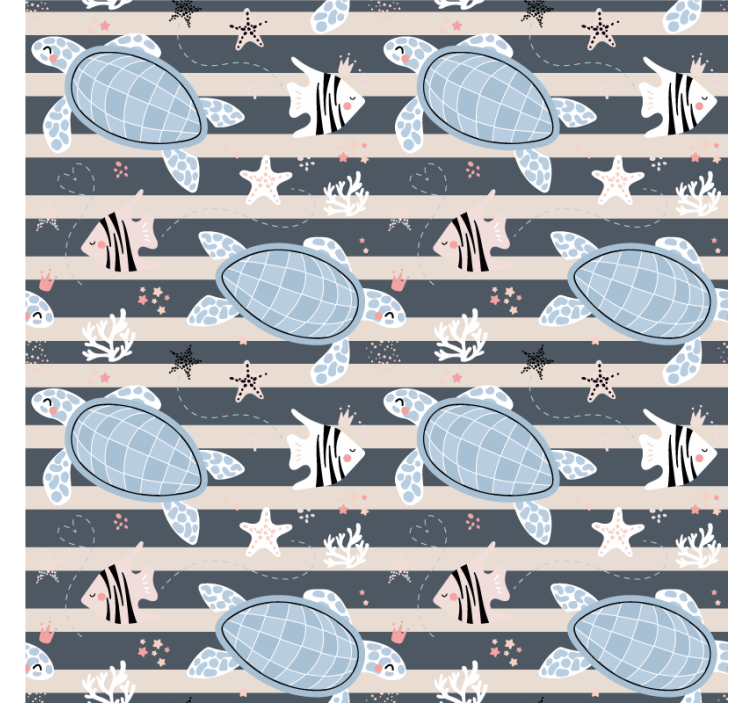 Vintage coasters turtle patterned design - TenStickers