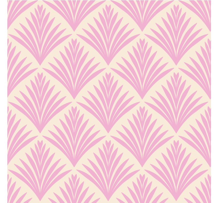 Coasters with pale pink leaf pattern - TenStickers