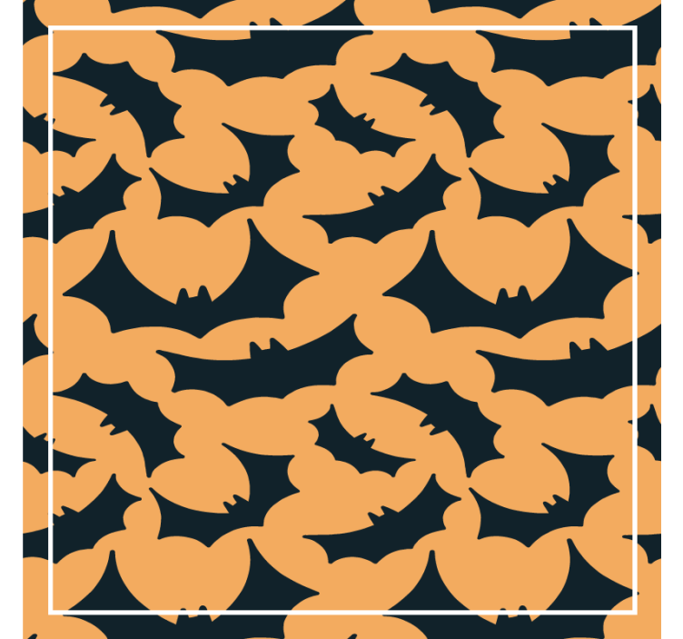 Halloween coaster bat pattern design - TenStickers