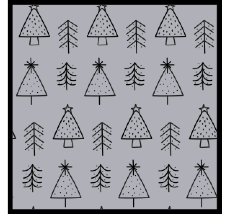Christmas coasters with stylized tree designs - TenStickers