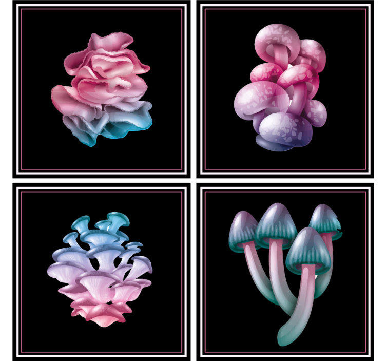Modern coasters in soft floral designs - TenStickers