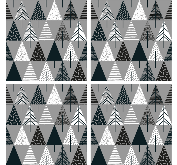Coasters with geometric tree design - TenStickers