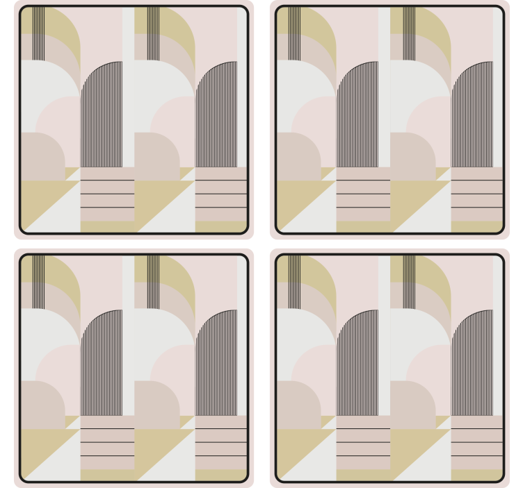 Modern coasters with geometric design - TenStickers