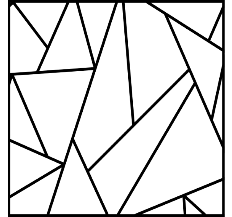 Coasters in geometric black lines - TenStickers