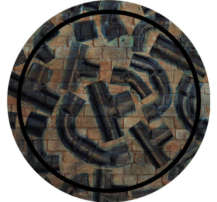 Pipes and blocks pattern coasters - TenStickers