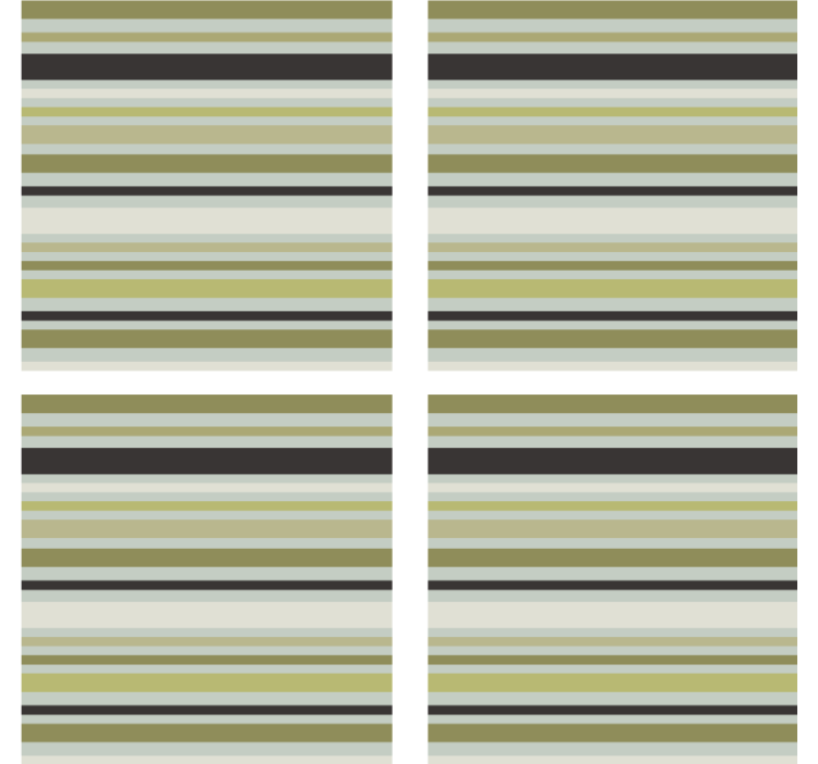 Coasters green and black striped pattern - TenStickers