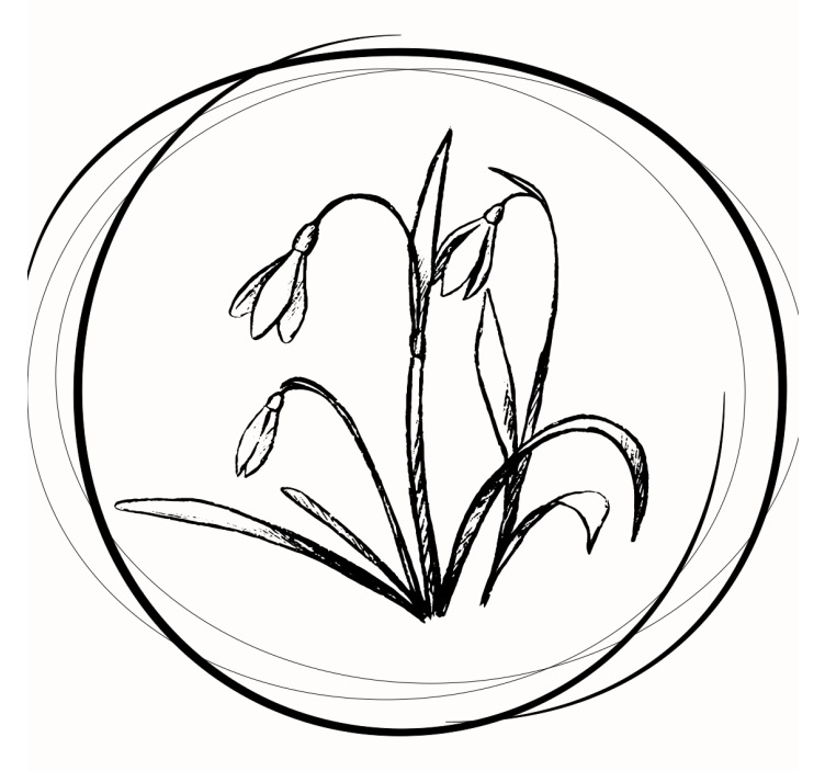 Coasters elegant floral sketch design - TenStickers