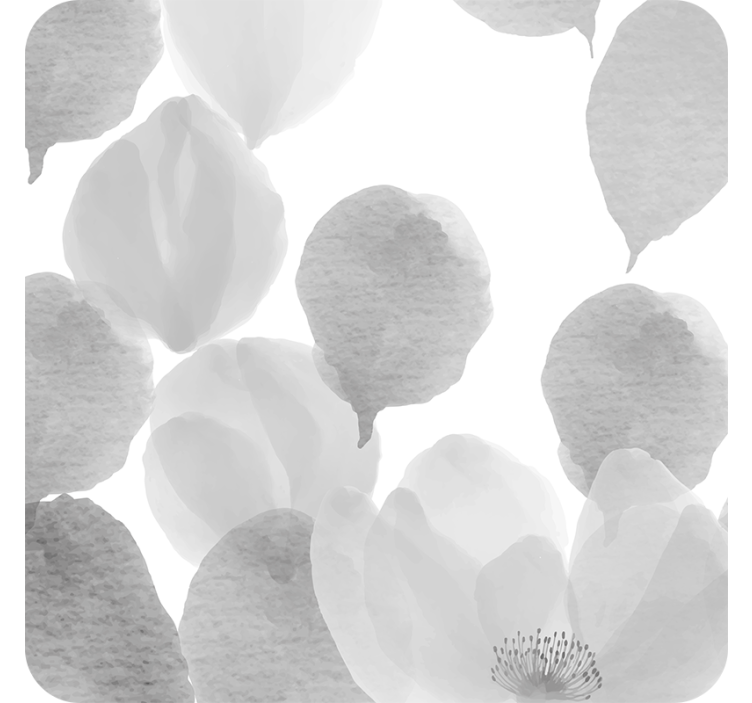 Soft gray petals coasters - TenStickers