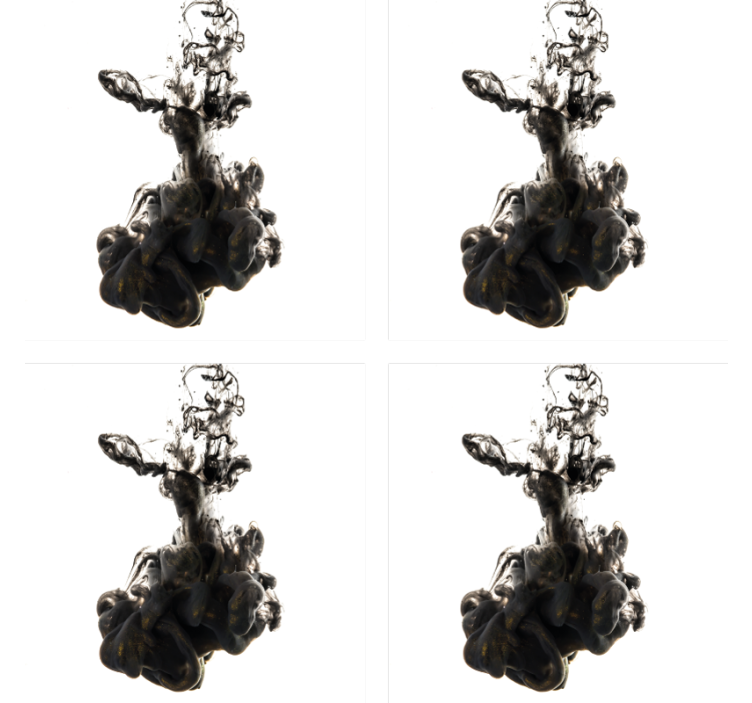 Fluid black ink swirl coasters - TenStickers